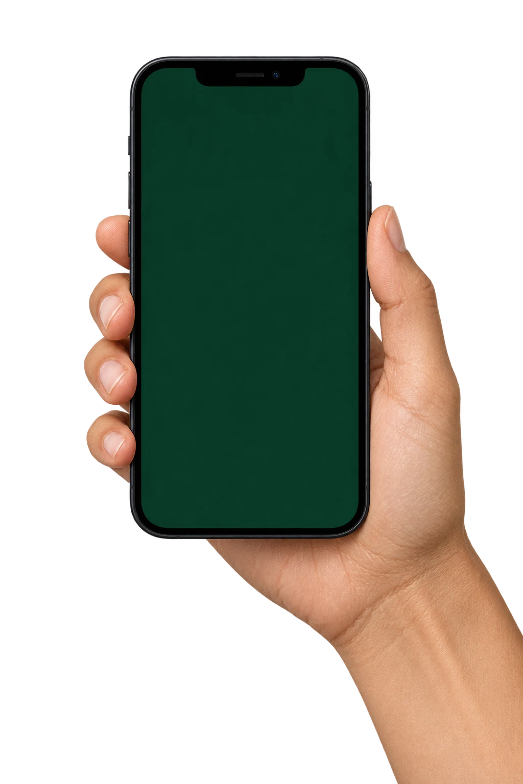 A hand holding a phone with the GardenSage app